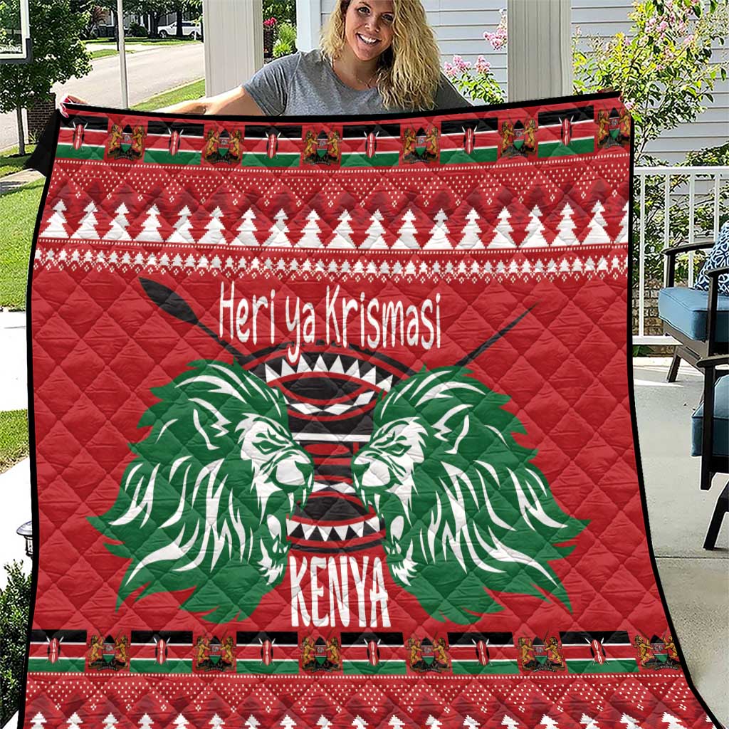 Kenya Christmas Lion Quilt Heri ya Krismasi - Wewe pia - Wonder Print Shop