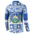 El Salvador Christmas Button Sweatshirt The Torogoz Cartoon With Coat Of Arms - Wonder Print Shop