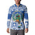 El Salvador Christmas Button Sweatshirt The Torogoz Cartoon With Coat Of Arms - Wonder Print Shop