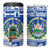 El Salvador Christmas 4 in 1 Can Cooler Tumbler The Torogoz Cartoon With Coat Of Arms - Wonder Print Shop