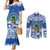 El Salvador Christmas Couples Matching Mermaid Dress and Long Sleeve Button Shirt The Torogoz Cartoon With Coat Of Arms