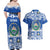 El Salvador Christmas Couples Matching Off Shoulder Maxi Dress and Hawaiian Shirt The Torogoz Cartoon With Coat Of Arms - Wonder Print Shop