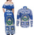 El Salvador Christmas Couples Matching Off Shoulder Maxi Dress and Long Sleeve Button Shirt The Torogoz Cartoon With Coat Of Arms - Wonder Print Shop