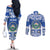 El Salvador Christmas Couples Matching Off The Shoulder Long Sleeve Dress and Long Sleeve Button Shirt The Torogoz Cartoon With Coat Of Arms