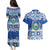 El Salvador Christmas Couples Matching Puletasi and Hawaiian Shirt The Torogoz Cartoon With Coat Of Arms - Wonder Print Shop