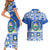 El Salvador Christmas Couples Matching Short Sleeve Bodycon Dress and Hawaiian Shirt The Torogoz Cartoon With Coat Of Arms - Wonder Print Shop