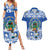 El Salvador Christmas Couples Matching Summer Maxi Dress and Hawaiian Shirt The Torogoz Cartoon With Coat Of Arms - Wonder Print Shop