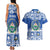 El Salvador Christmas Couples Matching Tank Maxi Dress and Hawaiian Shirt The Torogoz Cartoon With Coat Of Arms - Wonder Print Shop