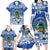 El Salvador Christmas Family Matching Long Sleeve Bodycon Dress and Hawaiian Shirt The Torogoz Cartoon With Coat Of Arms - Wonder Print Shop