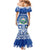 El Salvador Christmas Family Matching Mermaid Dress and Hawaiian Shirt The Torogoz Cartoon With Coat Of Arms - Wonder Print Shop