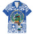 El Salvador Christmas Family Matching Off The Shoulder Long Sleeve Dress and Hawaiian Shirt The Torogoz Cartoon With Coat Of Arms - Wonder Print Shop