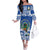 El Salvador Christmas Family Matching Off The Shoulder Long Sleeve Dress and Hawaiian Shirt The Torogoz Cartoon With Coat Of Arms - Wonder Print Shop