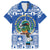 El Salvador Christmas Family Matching Short Sleeve Bodycon Dress and Hawaiian Shirt The Torogoz Cartoon With Coat Of Arms - Wonder Print Shop