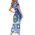 El Salvador Christmas Family Matching Short Sleeve Bodycon Dress and Hawaiian Shirt The Torogoz Cartoon With Coat Of Arms - Wonder Print Shop