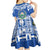 El Salvador Christmas Kid Short Sleeve Dress The Torogoz Cartoon With Coat Of Arms - Wonder Print Shop