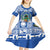 El Salvador Christmas Kid Short Sleeve Dress The Torogoz Cartoon With Coat Of Arms - Wonder Print Shop