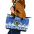 El Salvador Christmas Leather Tote Bag The Torogoz Cartoon With Coat Of Arms - Wonder Print Shop