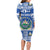 El Salvador Christmas Long Sleeve Bodycon Dress The Torogoz Cartoon With Coat Of Arms - Wonder Print Shop