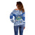 El Salvador Christmas Off Shoulder Sweater The Torogoz Cartoon With Coat Of Arms - Wonder Print Shop