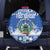 El Salvador Christmas Spare Tire Cover The Torogoz Cartoon With Coat Of Arms - Wonder Print Shop