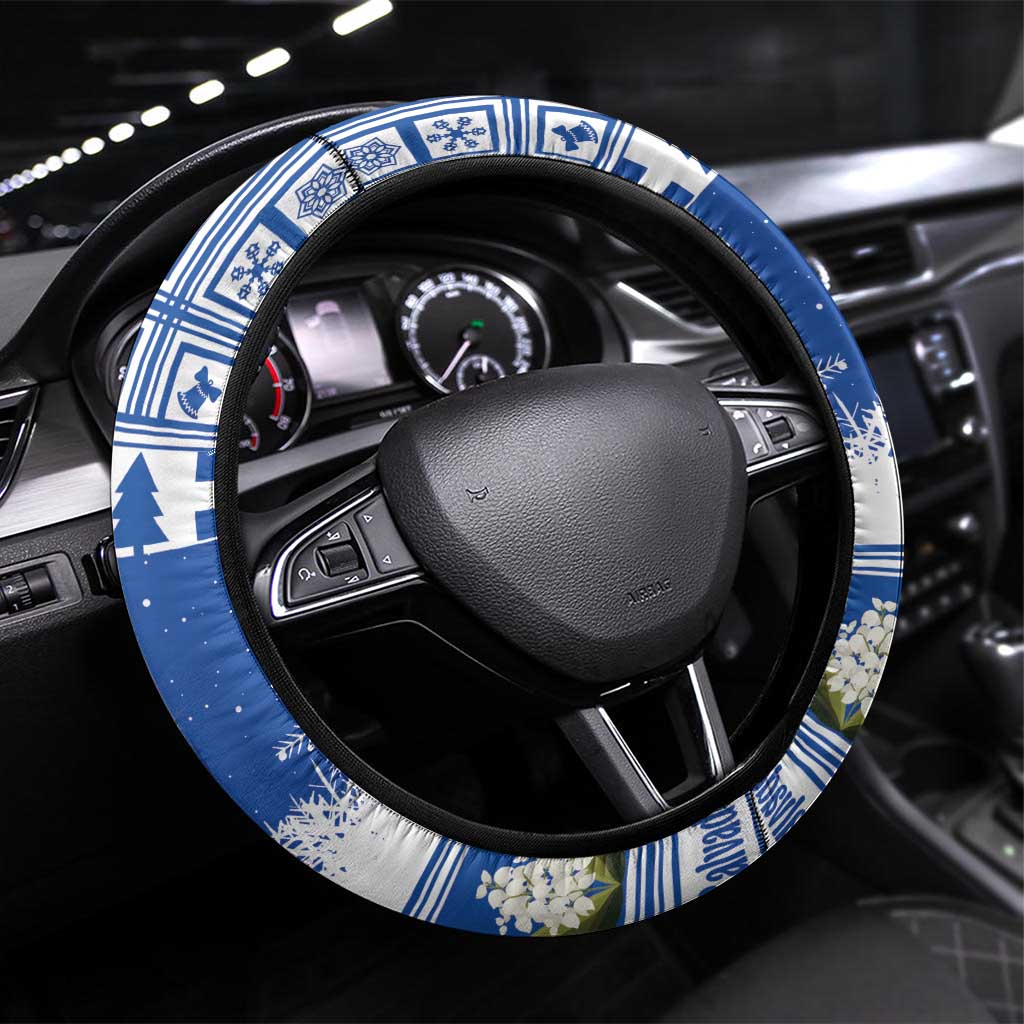 El Salvador Christmas Steering Wheel Cover The Torogoz Cartoon With Coat Of Arms - Wonder Print Shop