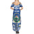 El Salvador Christmas Summer Maxi Dress The Torogoz Cartoon With Coat Of Arms - Wonder Print Shop