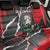 Russia Knight Fighting With Dragon Back Car Seat Cover Grunge Style