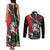 Russia Knight Fighting With Dragon Couples Matching Tank Maxi Dress and Long Sleeve Button Shirt Grunge Style