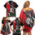 Russia Knight Fighting With Dragon Family Matching Off Shoulder Short Dress and Hawaiian Shirt Grunge Style