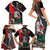 Russia Knight Fighting With Dragon Family Matching Short Sleeve Bodycon Dress and Hawaiian Shirt Grunge Style - Wonder Print Shop