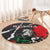 Russia Knight Fighting With Dragon Round Carpet Grunge Style - Wonder Print Shop