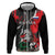 Russia Knight Fighting With Dragon Zip Hoodie Grunge Style - Wonder Print Shop