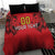 Custom Belgium Rugby Bedding Set Diables Noirs Lion Head