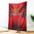 Custom Belgium Rugby Blanket Diables Noirs Lion Head