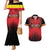 Custom Belgium Rugby Couples Matching Mermaid Dress and Hawaiian Shirt Diables Noirs Lion Head