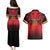 Custom Belgium Rugby Couples Matching Puletasi and Hawaiian Shirt Diables Noirs Lion Head