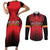 Custom Belgium Rugby Couples Matching Short Sleeve Bodycon Dress and Long Sleeve Button Shirt Diables Noirs Lion Head