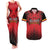 Custom Belgium Rugby Couples Matching Tank Maxi Dress and Hawaiian Shirt Diables Noirs Lion Head