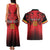 Custom Belgium Rugby Couples Matching Tank Maxi Dress and Hawaiian Shirt Diables Noirs Lion Head