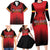 Custom Belgium Rugby Family Matching Long Sleeve Bodycon Dress and Hawaiian Shirt Diables Noirs Lion Head