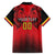 Custom Belgium Rugby Family Matching Long Sleeve Bodycon Dress and Hawaiian Shirt Diables Noirs Lion Head