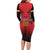 Custom Belgium Rugby Family Matching Long Sleeve Bodycon Dress and Hawaiian Shirt Diables Noirs Lion Head