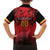 Custom Belgium Rugby Family Matching Off The Shoulder Long Sleeve Dress and Hawaiian Shirt Diables Noirs Lion Head