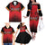 Custom Belgium Rugby Family Matching Off The Shoulder Long Sleeve Dress and Hawaiian Shirt Diables Noirs Lion Head