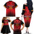 Custom Belgium Rugby Family Matching Off The Shoulder Long Sleeve Dress and Hawaiian Shirt Diables Noirs Lion Head