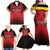 Custom Belgium Rugby Family Matching Off Shoulder Maxi Dress and Hawaiian Shirt Diables Noirs Lion Head