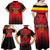 Custom Belgium Rugby Family Matching Off Shoulder Maxi Dress and Hawaiian Shirt Diables Noirs Lion Head