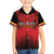 Custom Belgium Rugby Family Matching Off Shoulder Short Dress and Hawaiian Shirt Diables Noirs Lion Head