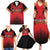 Custom Belgium Rugby Family Matching Summer Maxi Dress and Hawaiian Shirt Diables Noirs Lion Head - Wonder Print Shop