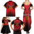 Custom Belgium Rugby Family Matching Summer Maxi Dress and Hawaiian Shirt Diables Noirs Lion Head - Wonder Print Shop